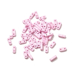 Лавандовый румянец 2 Отверстие для выпечки краски стеклянные бусины, прямоугольные, лавандовый румянец, 5x2x1.5 мм, отверстие : 0.7 мм