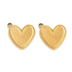Настоящее золото 18K Ионное покрытие (ip) 304 подвески из нержавеющей стали, шарма сердца, реальный 18 k позолоченный, 18x15.5x2 мм, отверстие : 1.8 мм