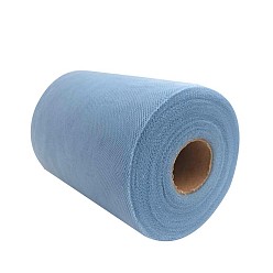 Cadet Blue Deco Mesh Ribbons, Tulle Fabric, Tulle Roll Spool Fabric For Skirt Making, Cadet Blue, 6 inch(15cm), about 100yards/roll(91.44m/roll)