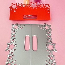 Звезда Углеродистая сталь разрезает трафареты, для diy scrapbooking, Фотоальбом, декоративная бумага для тиснения, матовый цвет нержавеющей стали, звезда, 103x108x0.8 мм