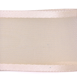 Wheat 100 Yards Polyester Organza Ribbon with Satin Edge, Wheat, 3/8 inch(9mm)