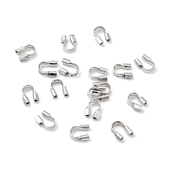 Платина Латунная проволока опекунов и защитников, без никеля , платина, 4.5x4x1.5 мм, отверстие : 0.5 мм