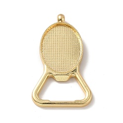 Light Gold Alloy Pendant Cabochons Settings, Bottle Opener, Oval, Light Gold, Tray: 35x26mm, 66x37x4mm, Hole: 3.5mm