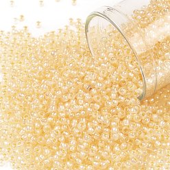 (1846) Crystal Lt. Creamsicle Lined Rainbow Круглые бусины toho, японский бисер, (1846) кристалл лит. Крем на подкладке радуга, 11/0, 2.2 мм, отверстие : 0.8 мм, Около 50000 шт / фунт