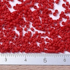 (DB0753) Matte Opaque Red MIYUKI Delica Beads, Cylinder, Japanese Seed Beads, 11/0, (DB0753) Matte Opaque Red, 1.3x1.6mm, Hole: 0.8mm, about 2000pcs/bottle, 10g/bottle