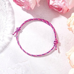 Фуксиновый Регулируемые браслеты из полиэстера и спандекса для мужчин и женщин, красно-фиолетовые, внутренний диаметр: 3-3/8 дюйм (8.65 см)