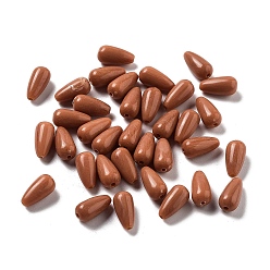 Шоколадный Непрозрачные акриловые бусины, два тона, слеза, цвет шоколада, 11.5x6 мм, отверстие : 1.4 мм