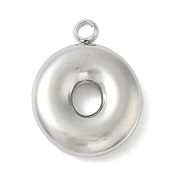 Letter O 304 начальные подвески из нержавеющей стали, цвет нержавеющей стали, Письмо O, 16~18x6~18x3 мм, отверстие : 1.8 мм