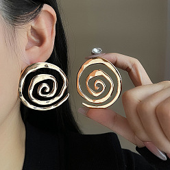Другие Серьги железа, золотые, спиральный вихрь, 41.9x41.9 мм