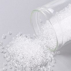 (1) Crystal Clear Круглые бусины toho, японский бисер, (1) кристально чистый, 15/0, 1.5 мм, отверстие : 0.7 мм, Около 3000 шт / 10 г