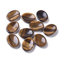 Tiger Eye Natural Tiger Eye Massager, Worry Stone for Anxiety Therapy, Oval, 40x30x9mm