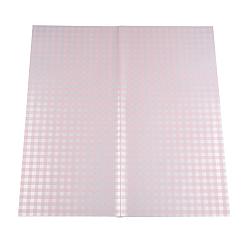 Misty Rose Waterproof Gift & Flower Wrapping Paper, Square with Tartan Pattern, Misty Rose, 580x580mm, 20sheets/bag