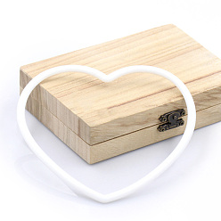 Сердце Пластиковый венок макраме цветочный обруч, Для дома, автомобиля, поделки, свадебные настенные украшения, сердце, 145 мм