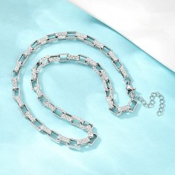 Нержавеющая Сталь Цвет 6мм 304 цепочка из нержавеющей стали с текстурированной поверхностью, без потускнения, цвет нержавеющей стали, 16.14 дюйм (41 см)