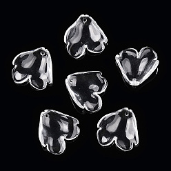 Прозрачный Прозрачные стеклянные бусины-лепестки, пион, прозрачные, 19x19x5.5 мм, отверстие : 1.2 мм, о 980~1000 шт / комплект