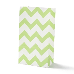 Желто-Зеленый Прямоугольные крафт-бумажные мешки, никто не обрабатывает, подарочные пакеты, волновая картина, желто-зеленый, 13x8x24 см