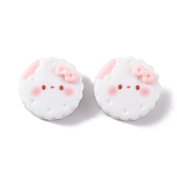 Медведь Кабошоны из смолы, плоский круглый принт, медведь, 21x22x10 мм