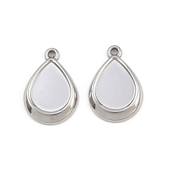 Нержавеющая Сталь Цвет 304 Настройки кабошон из нержавеющей стали кулон, слезинки, цвет нержавеющей стали, лоток : 12.5x9.5 мм, 18x13x2.5 мм, отверстие : 1.2 мм