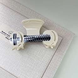 Желтая Старая Ткань  Заколки-когти с уксусной кислотой, зажим для укладки гантелей, для женщин или девочек, старое кружево, 52x88 мм