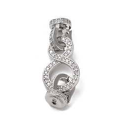 Платина Латунная стойка с микропаве из кубического циркония, без кадмия и без свинца, долговечный, платина, 32 мм