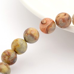 Сумасшедший Агат Натуральные сумасшедшие кружевные агатовые круглые бусины, 12 мм, отверстие : 1 мм, около 16 шт / нитка, 7.5 дюйм