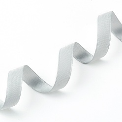 Гейнсборо Однолицевые атласные ленты, для подарочной упаковки, партия украсить, изготовление ювелирных изделий, светло-серые, 10 мм, около 20 ярдов / рулон