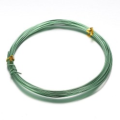 Green Round Aluminum Craft Wire, for Beading Jewelry Craft Making, Green, 15 Gauge, 1.5mm, 10m/roll(32.8 Feet/roll)