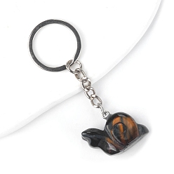 Tiger Eye Tiger Eye with Metal Keychain, Snail, 7cm