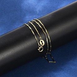 Золотой 925 стерлингового серебра скручены панели ссылок цепи ожерелья, с печатью 925, золотые, 17.56 дюйм (44.6 см)