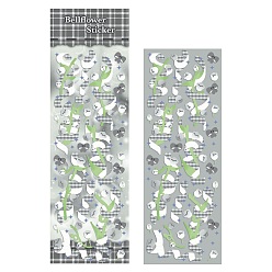 Серый Цветочные лазерные наклейки, самослипание, для бутылок с водой ноутбук телефон украшение для скейтборда, серые, 73x63 мм