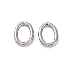 Нержавеющая Сталь Цвет 304 из нержавеющей стали открыты кольца прыжок, овальные, цвет нержавеющей стали, 8x5.8x1.5 мм, внутренний диаметр: 5x3 мм