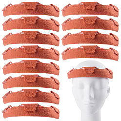 Saddle Brown 12Pcs Fabric & Sponge Safe Hard Hat Sweatband, Saddle Brown, 245x40x14mm