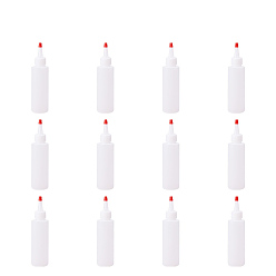 Белый Пластиковые клей бутылки, белые, 125x42x1.2 мм, 12 шт / комплект