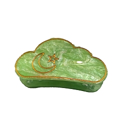 Желто-Зеленый Акриловые коготь заколки, аксессуары для волос для женщин и девочек, облако, желто-зеленый, 73x37 мм