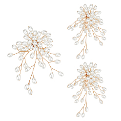 Белый 1 шт. броши с цветочным рисунком и имитацией жемчуга, булавки для лацканов одежды из сплава, с 1 парами сережек с цветочным рисунком и имитацией жемчуга, белые, Серьги: 73мм и булавка для лацкана: 80мм