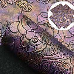 Индийский Красный Ткани с цветочным узором из искусственной кожи, принадлежности для изготовления поделок, Индийская красная, 330x200 мм