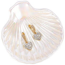 Old Lace Shell Shaped Porcelain Jewelry Storage Display Trays for Rings, Necklaces, Earrings, Old Lace, 10.5x10.5x4.5cm