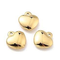 Золотой Ионное покрытие (ip) 304 подвески из глазури из нержавеющей стали для ручной полировки, сердце, золотые, 17x16x5.5 мм, отверстие : 1.6 мм