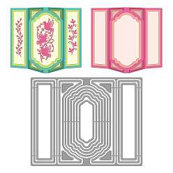 Rectangle Углеродистая сталь разрезает трафареты, для diy scrapbooking, Фотоальбом, декоративная бумага для тиснения, цвет нержавеющей стали, прямоугольник, 194x154x0.8 мм