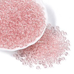 Розовый Fgb прозрачный стеклянный бисер, круглые, круглое отверстие, туманная роза, 4~4.5 мм, отверстие : 1~1.2 мм, Около 4500 шт / фунт