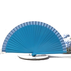 Светлый Морско-зеленый Испанский однотонный бамбук со складным веером из бумаги, для вечеринки свадебное танцевальное украшение, светло-зеленый, 230 мм