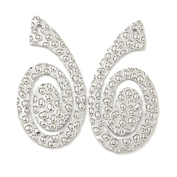 Нержавеющая Сталь Цвет Не тускнеющие 304 подвески из нержавеющей стали, номер 6 очарование, цвет нержавеющей стали, 29x14x1 мм, отверстие : 0.7 мм