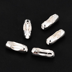 Серебро 304 нержавеющей стали соединения шаровой цепи, серебряные, 11x4 мм, подходит для шариковой цепи 3.2 мм