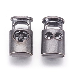 Bronze Serrures de corde de ressort d'alliage, gris anthracite, 18x10x7mm, trou: 3 mm et 4x7 mm