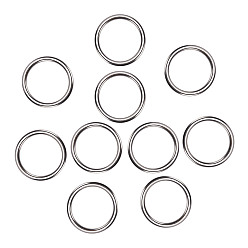 Нержавеющая Сталь Цвет 304 нержавеющей стали связывающий кольца, круглые кольца, твердый, не тускнеет, цвет нержавеющей стали, 31x3 мм, внутренний диаметр: 25 мм