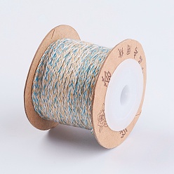 Colorful Cotton Thread Cords, Macrame Cord, For Jewelry Making, Colorful, 1mm, about 21.87 yards(20m)/roll