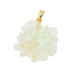 Нектар Стойки обшивки латунные подвески, cmолой, без кадмия и без свинца, долговечный, реальный 18 k позолоченный, цветок, нектар, 26x24x13 мм, отверстие : 4x2.5 мм