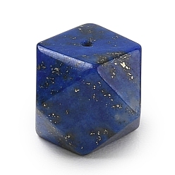 Cube Природный лазурит бисером, геометрические бусины, неправильный куб, граненые бусины с алмазной огранкой, кубические, 9.5x10x10 мм, отверстие : 1 мм