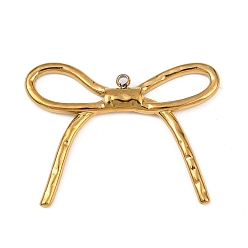 Золотой 304 подвески из нержавеющей стали, бантик очарование, золотые, 24.5x31.5x2.5 мм, отверстие : 1.4 мм