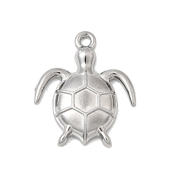 Turtle Тема морских организмов 304 подвески из нержавеющей стали, цвет нержавеющей стали, черепаха, 16x13.5x3 мм, отверстие : 1.2 мм